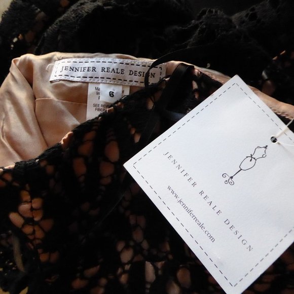 Jennifer Reale Design Nelly Lace Floral Cami Party Evening Dating Dress NWT 6 - Picture 9 of 9
